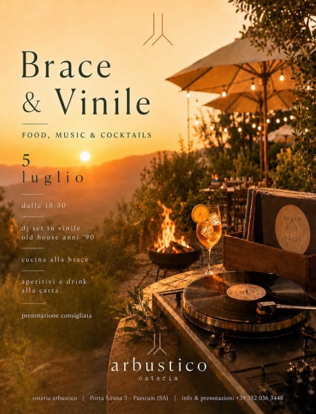 Brace &amp; Vinile - 5 luglio - Osteria Arbustico