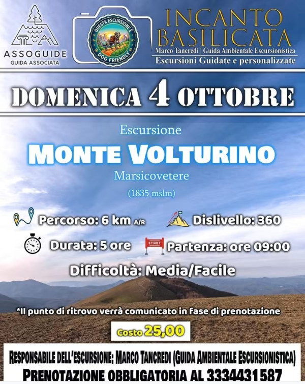 domenica 04 ottobre Escursione sul Monte Volturino