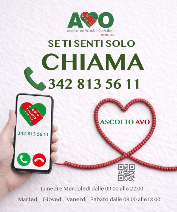 NON SEI SOLO, contattaci, la tua voce merita ASCOLTO! AVO MILANO